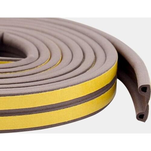 5m P type door window epdm rubber foam self adhesive sealing strip weatherstrip draught excluder