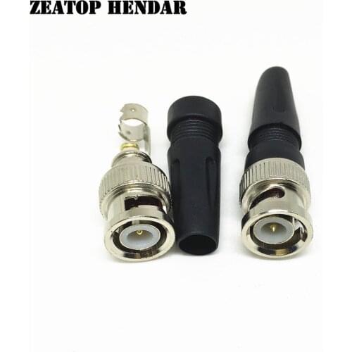 50Pcs BNC Connector Male Plug Adapter for Twist-on Coaxial RG59 Cable for CCTV Camera Video / AUDIO Connector