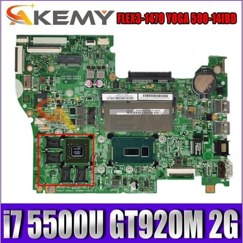 448.03N03.001M for Lenovo FLEX3-1470 YOGA 500-14IBD notebook motherboard CPU i7 5500U GT920M 2G DDR3 100% test work