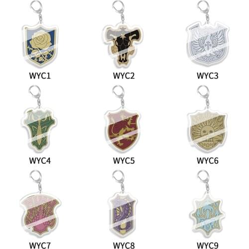 1PC Anime Cartoon Key Chains Black Clover Action Figure Acrylic Keychain Pendant Cosplay Keyring Fashion Jewelry Christmas Gifts