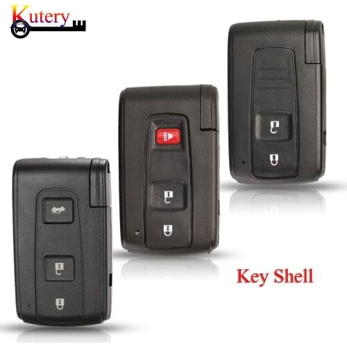 Kutery Remote Car Key Shell For Toyota Prius Corolla Verso 2/3Buttons With TOY43 Uncut Blade Blank Case Cover