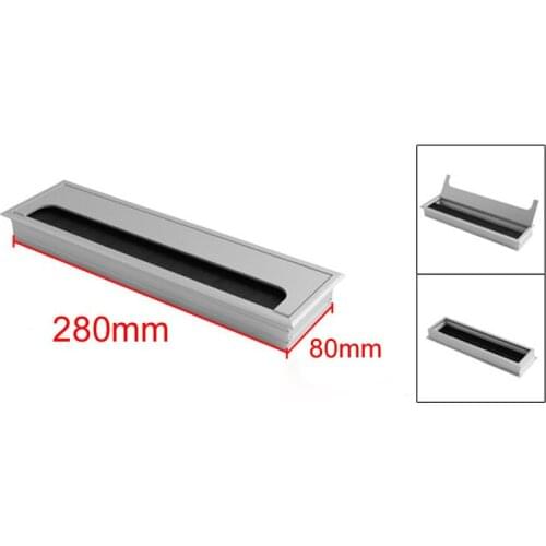 Metal Grommet Cable Hole Cover Outlet Holder Silver Tone for Computer Desk Table Tool