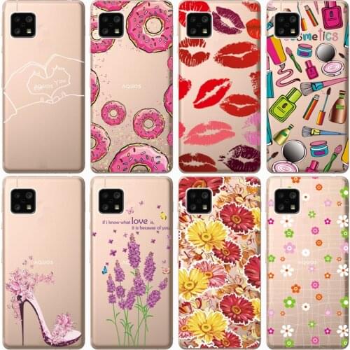 For Sharp Aquos Sense 4 for Sense 4 Lite Case Ultra Thin Clear Soft TPU Case Cover For Sense 5G Case Transparent Couqe Funda