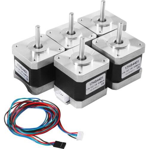 5pcs 17hs4401 Motor 3d Printer Motor With Cable 4 Lead Nema17 Stepper Motor 42 Motor Nema 17 Motor 42bygh 1.5a