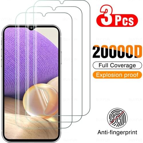 3Pcs Full Cover Hydrogel Film For Samsung A 32 5G A 52 12 42 72 02S 51 71 50 70 21S 30 31 40 11 10 M21 31S 51 4G or 5G Not Glass