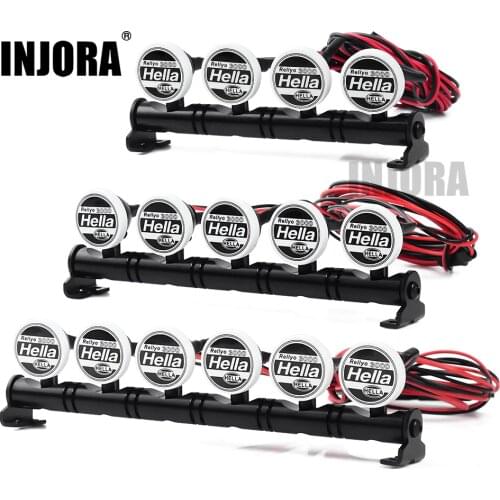 INJORA 1PCS RC Car LED Roof Lamp Lights Bar for 1/10 RC Crawler Car Traxxas TRX-4 SCX10 90046 Recat MST