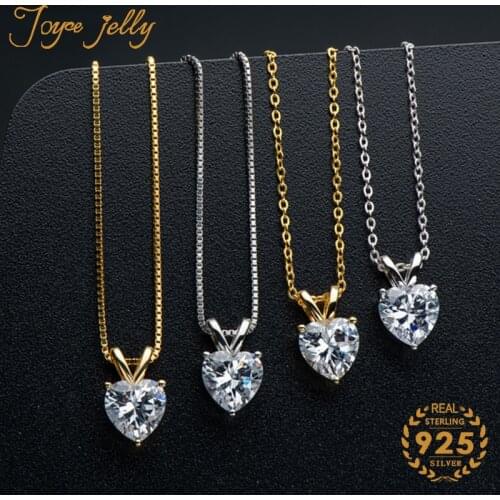 JoyceJelly Trendy New Arrival Necklace For Women 1ct Gemstone Pandet O Chain Gold Color Wedding Party Gine Jewelry Gifts 2021