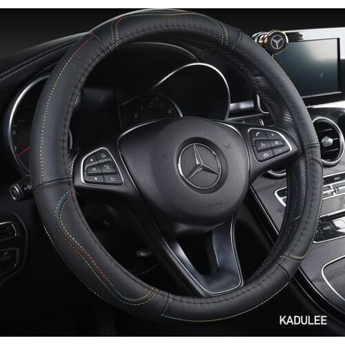 KADULEE Microfiber Leather Car Steering Wheel Cover For Hondas Civics CRV BRV Fit Jazz Accords City Freed Mobilio Stream