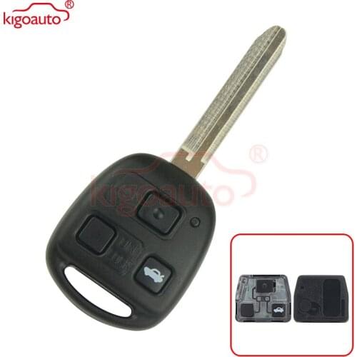 Kigoauto Denso( not Valeo) Remote key 3 buttonTOY43 blade 315mhz 4C chip for Toyota Land Cruiser FJ Cruiser1998-2011