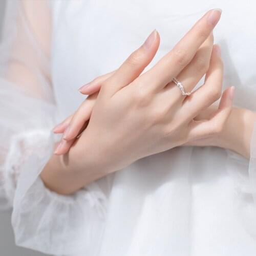 COLUSIWEI Gold Color Leaves Ring for Women 925 Sterling Silver Shiny Zircon Wedding Enagement Band Fashion Fine Jewelry Bijoux