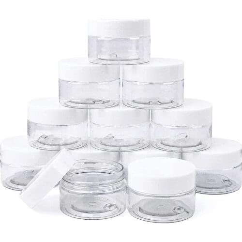 24Pcs Plastic Round Storage Jars Cosmetic Containers Jars with Lids for Storage Jar DIY Slime Making Sample Containers 1OZ