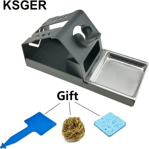 KSGER Zinc Alloy Stand T12 Soldering Station 9501 Handle Stand Holder Bracket For Stainless Steel Handle T12 Iron Tips