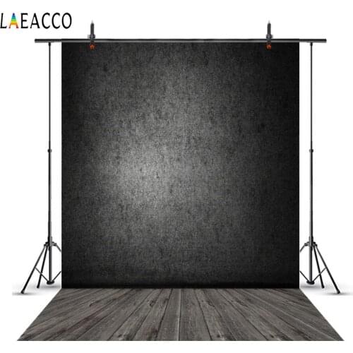 Laeacco Dark Color Wall Wooden Floor Photography Backdrops Photographic Backgrounds Baby Vintage Portrait Photocall Photo Studio