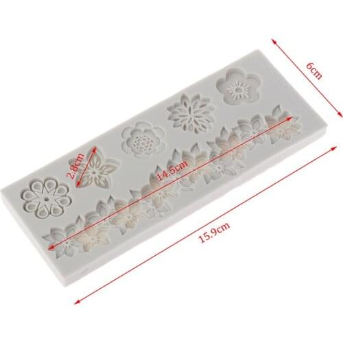 Leaf Flowers A Variety Of Fondant Silicone Mold DIY Cake Circumference Mold Dry Pez Soft Candy Mold