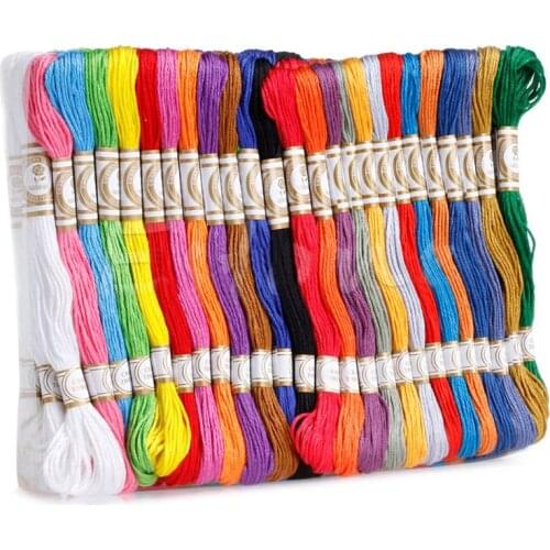 Lot 100 Multi Colors Cross Stitch Cotton Embroidery Thread Floss Sewing Skeins
