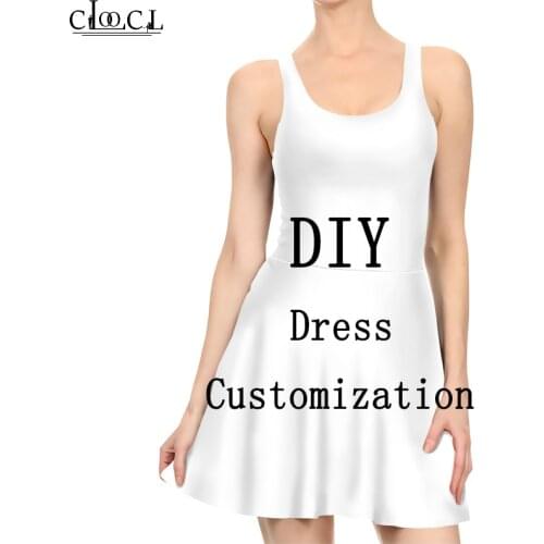 Fashion Dress Women 3D Print DIY Personalized Design Pleated Dress Own Image/Photo/Star/Singer/Anime Ladies Casual Dresses