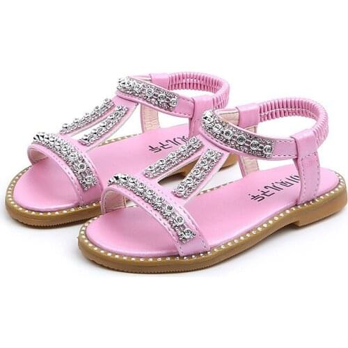 Girls Shoes 2020 Baby Girl Dance Shoes Kids Rhinestones Sandals For Girl Summer Shoes Child Beach Sandals 1 2 3 4 5 6 Years