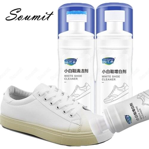 Cleaner for Sneaker White Shoes Casual Leather Shoe Whiten Refreshed Polish Cleaning Shoe Care Tool Stains Spray Remove Brushes