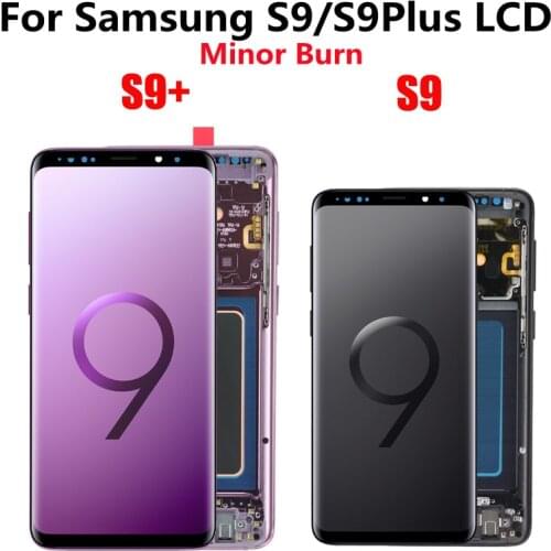 Original AMOLED For SAMSUNG Galaxy S9 Plus G965 Display S9 G960 LCD Display Touch Screen Digitizer Repair Parts Minor Burn