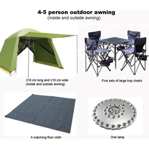 Outdoor Folding Tent A035, Outdoor Skylight Shade, 4-5 People Camping rain Proof, Sunscreen, High Density Screen Tent