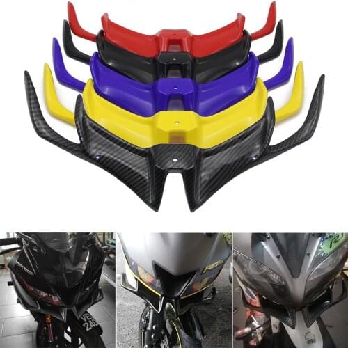REALZION ABS Motorcycle Front Fairing Aerodynamic Winglets Lower Protection Guard Cover For YAMAHA YZF R15 YZFR15 V3.0 2017-2020