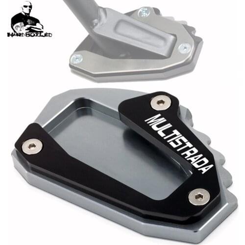 Motorcycle CNC Kickstand Side Stand Pad For DUCATI Multistrada 1200/S 2010-2020 1200 Enduro 2016-2020 1200 Enduro Pro 2018