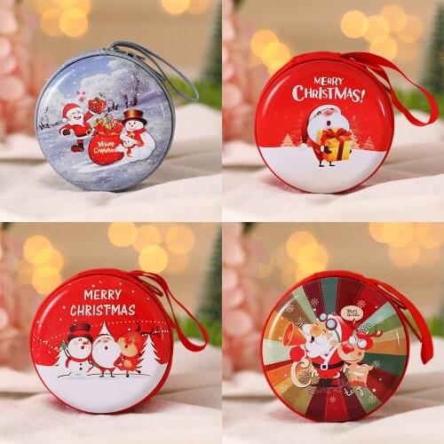 Christmas Tree Ornament Pendant Merry Christmas Decorations Santa Claus Snowman Storage Wallet Kids New Year Gifts Toys Supplies