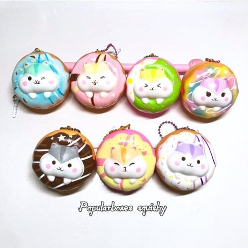 Popularboxes poli mini donut squishy slow rising gift toys