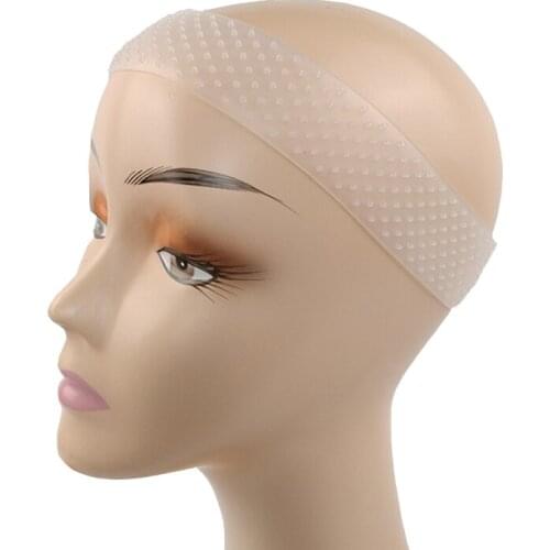 1PC Quality Transparent Silicone Headband For Wear Wig Soft Drop-Shaped Wig Band Elastic Non Slips Women Yoga