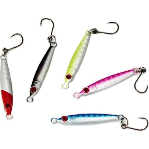 1PC Lead Fish 3g 5g Tiny Jig Hard Bait Longcast Small Metal Lure Single Hook beach stream UL Fishing Tackle Small Jig Lure Pesca