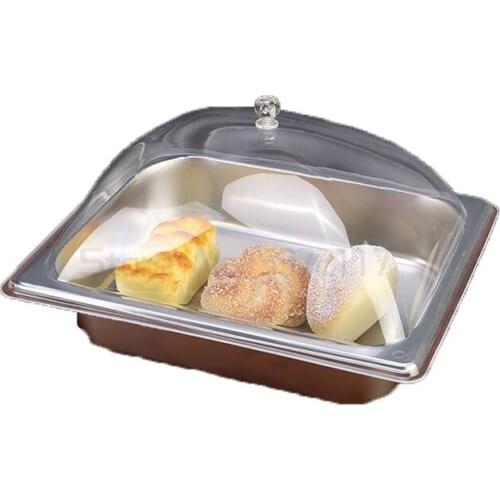 Transparent food rectangular meal cover fall proof dust cover plastic r bread cover tray cover cake cover cooked food cover