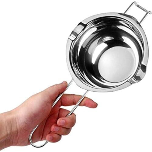 Long Handle Wax Melting Stainless Steel Pot DIY Scented Candle Soap Chocolate Butter Handmade Soap Tool Non-stick Easy Jy18 21