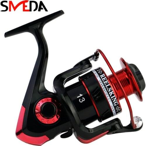 Spinning Fishing Reels Carp With Wooden Handle 13BB 5.5:1 Metal Peche Wheel Fishing Tools Carretilha De Pesca