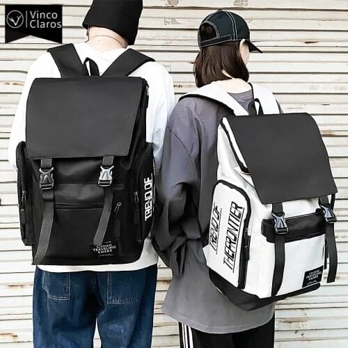 Urban Man Canvas Backpack Mens 15.6 Inch Laptop Backpacks Large Capacity School Backpack for Teenagers Unisex Simple Travel Bag