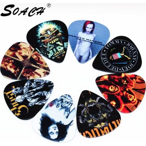SOACH 10pcs Newest rock Guitar Picks Thickness 1.0mm Guitar Accessories for uklele