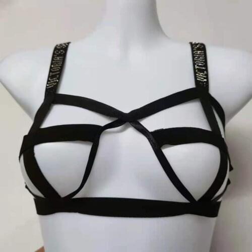 Sexy VS Bikini Bundled Rhinestone Rhinestone Bra Set Sexy Bra Rhinestone Lingerie Lingerie Womens Set Elastic Bra