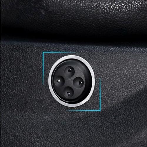 Car Styling Aluminium ally Seat Lumbar Support Adjustment Decorative cover Ring Sticker case For Benz GLK GLC CLS C E -Class