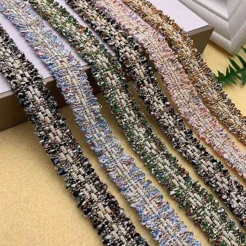 20mm 20yards/lot Tweed webbing ribbon with Frayed sides for gaments,hats,pins. sewing accessories Ribbon for garments
