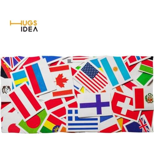 HUGSIDEA Nation Flag Pattern Swimming Sport Spa High Quality Cotton Bath Towel Travel Swimming Sport Toalla Cotton Bath Towels