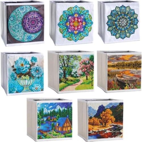 Diamond Painting Storage Box DIY Cross Stitch Embroidery Case Diamond Art Storage Bags Foldable Kit Organizer Storage Boxes New