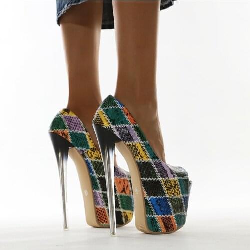 Femme Sexy Stripper Heels 19cm High Heels Women Platform Shoes Black Pumps Clear Heel Gladiator Heels Plus Size 42 Woman Shoos