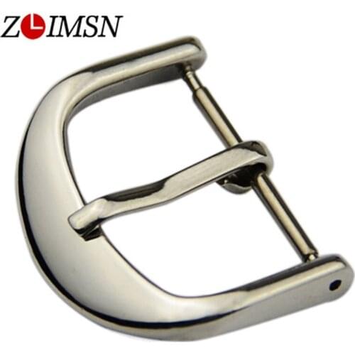 ZLIMSN 5pcs Watches Accessories Watch Buckle Silvery Replacement 16mm 18mm 20mm Stainless Steel Pin Buckle
