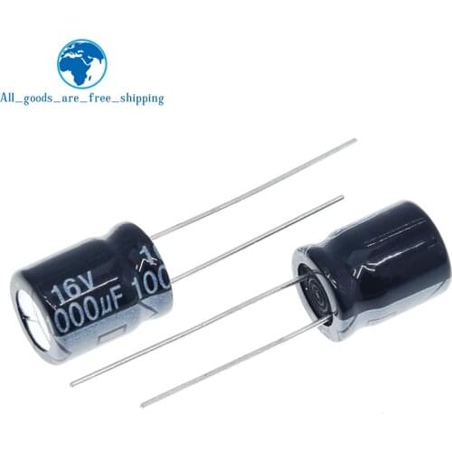 10PCS Higt quality 16V1000UF 10*13mm 1000UF 16V 10*13 Electrolytic capacitor