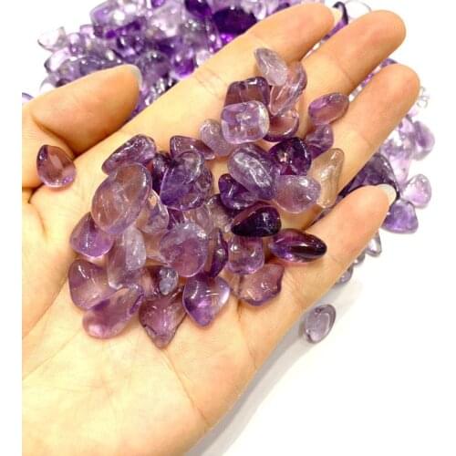 100g 8-12mm Natural Amethyst Gravel Quartz Crystal Stone Rock Chips Lucky Healing Natural Stones and Minerals