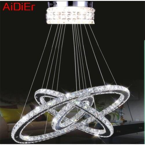 3 ring diamond ring crystal chandelier modern luxury atmosphere living room room lights LED K9 luster crystal lamp D40x30x20cm