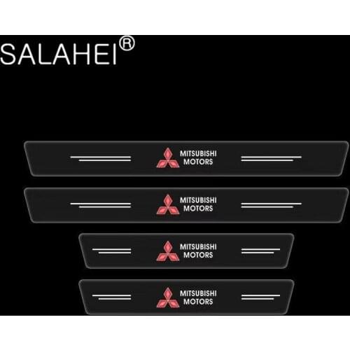 4PCS Transparent Car Threshold Sticker For Mitsubishi ASX Ralliart Outlander Lancer Pajero Eclipse Galant Sill Plate Protector