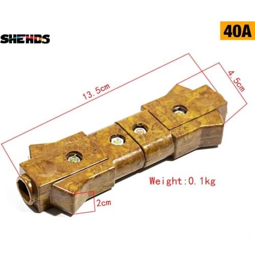 40A Pair Bakelite Plug Female-Male Connector Stage Lights Plug Pro Lighting 2 round PIN Rewireable Socket Plug Set