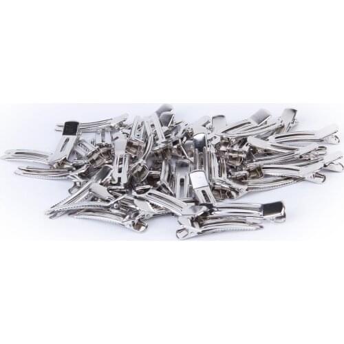50 Pcs Blank Double Prong Hair Clips DIY high quanlity hot sale