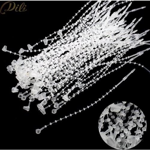 5000 Pcs Transparent Security Tie 3" Garment Hang Tag Knot String Plastic Ball Chain Cords For Price Label Hang Tag