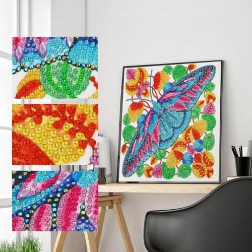 Special Shaped Diamond Painting Colorful Butterfly 5D DIY Diamond Embroidery Rhinestone Handmade Kit Animal Pattern Home Decor